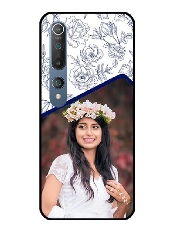 Custom Mi 10 Personalized Glass Phone Case  - Premium Floral Design