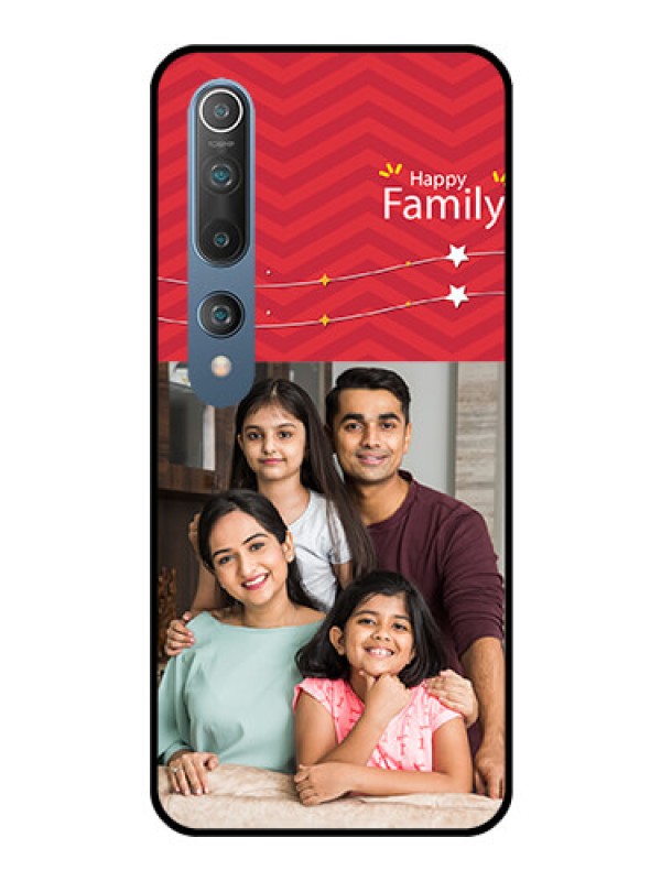Custom Mi 10 Personalized Glass Phone Case  - Happy Family Design