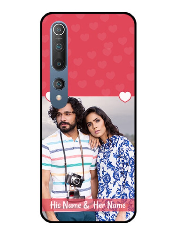 Custom Mi 10 Photo Printing on Glass Case  - Simple Love Design