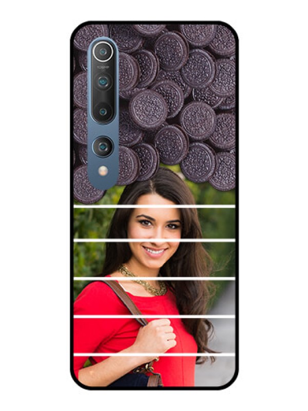 Custom Mi 10 Custom Glass Phone Case  - with Oreo Biscuit Design