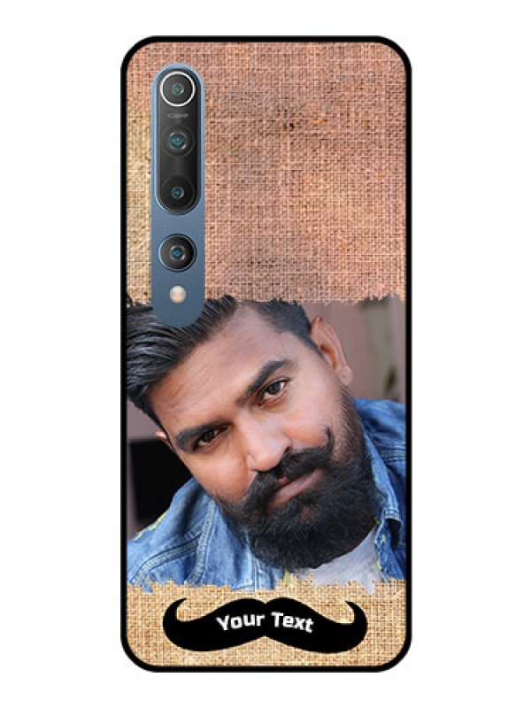 Custom Mi 10 Personalized Glass Phone Case  - with Texture Design