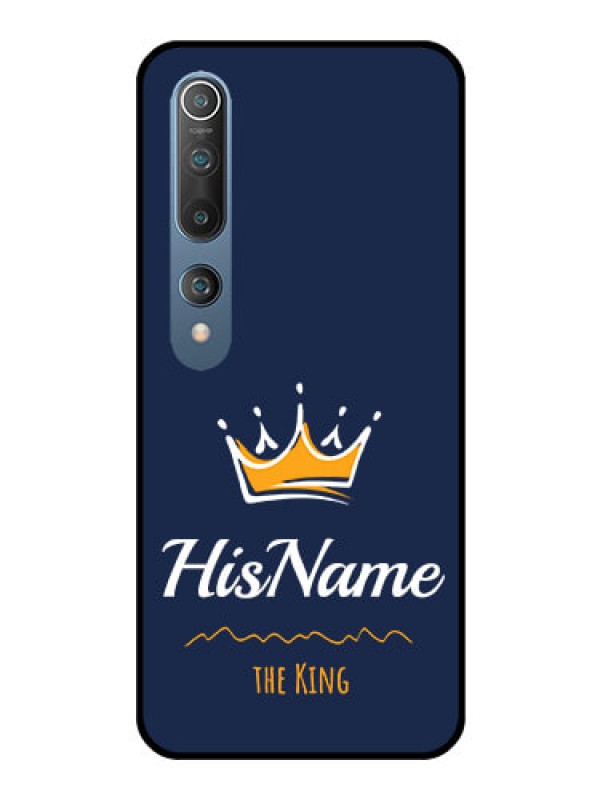 Custom Mi 10 Glass Phone Case King with Name