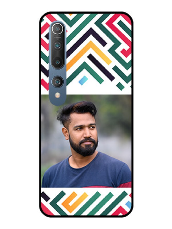 Custom Xiaomi Redmi 10 5G Personalized Glass Phone Case - Colorful Maze Pattern Design