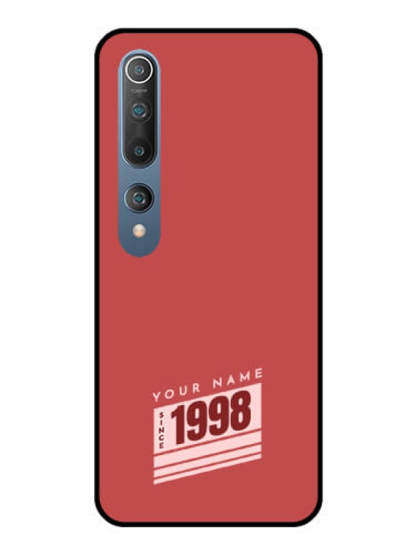 Custom Xiaomi Redmi 10 5G Custom Glass Phone Case - Red custom year of birth Design