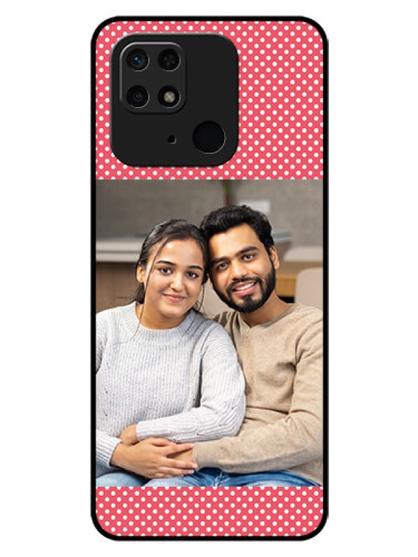 Custom Redmi 10  Power Custom Glass Phone Case - White Dotted Design