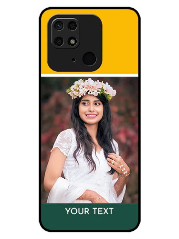 Custom Redmi 10  Power Photo Printing on Glass Case - Love You Design