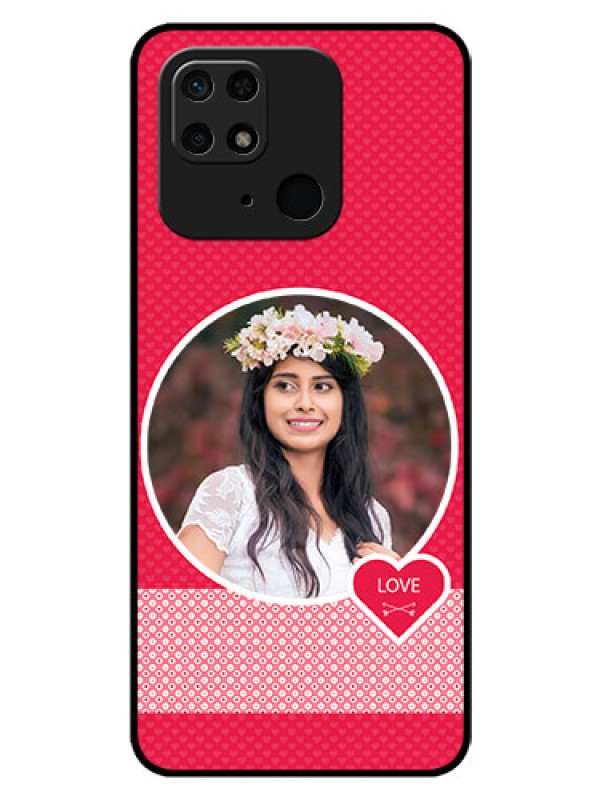 Custom Redmi 10  Power Personalised Glass Phone Case - Pink Pattern Design