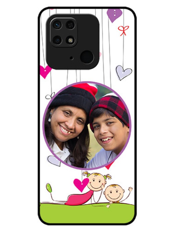 Custom Redmi 10  Power Photo Printing on Glass Case - Cute Kids Phone Case Design
