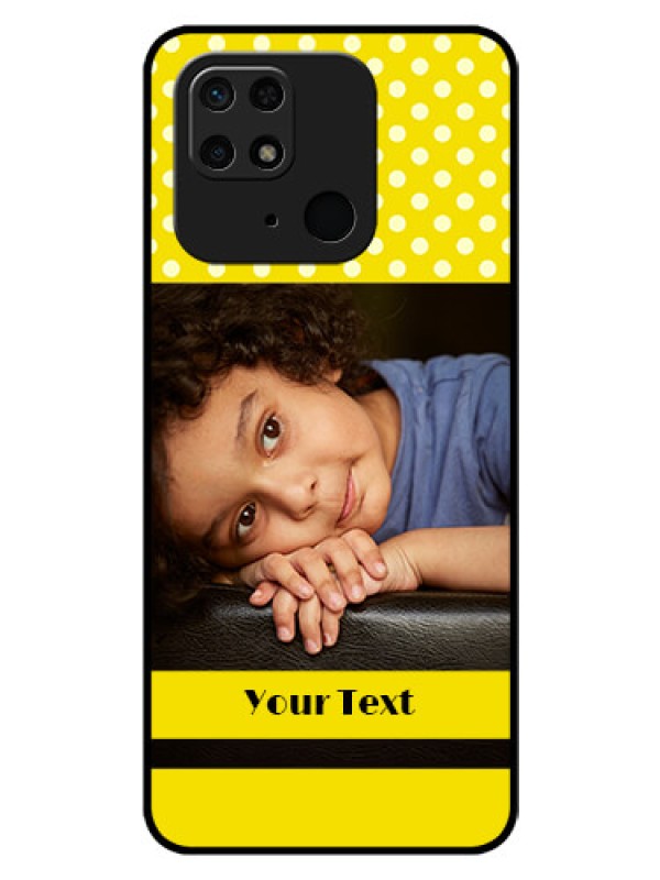 Custom Redmi 10  Power Custom Glass Phone Case - Bright Yellow Case Design