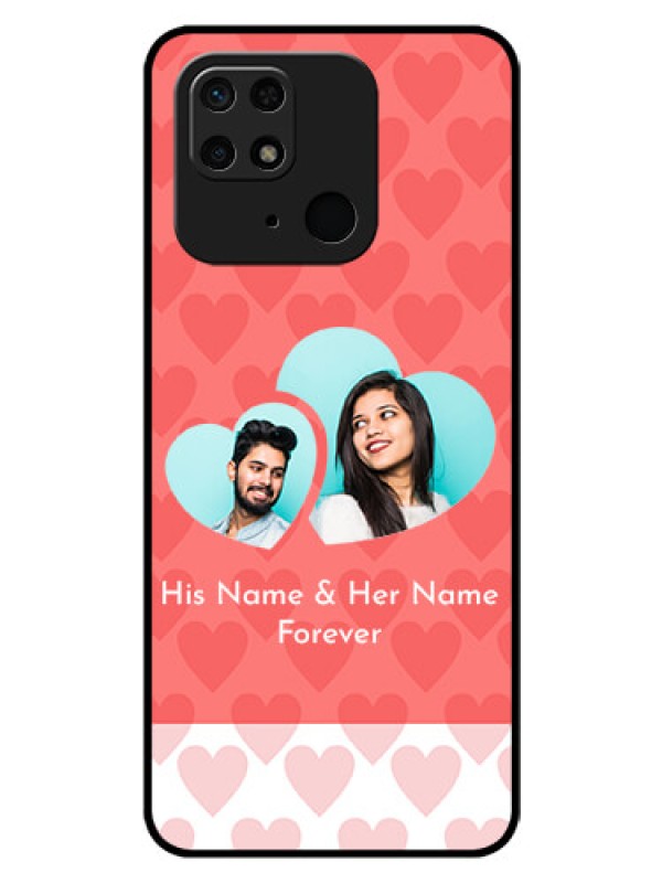 Custom Redmi 10  Power Personalized Glass Phone Case - Couple Pic Upload Design