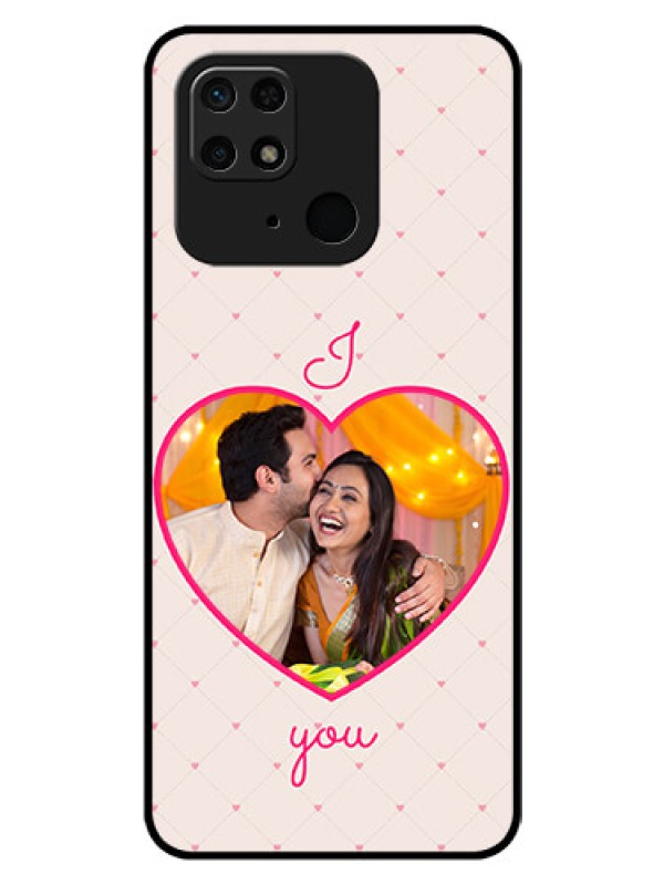 Custom Redmi 10  Power Custom Glass Mobile Case - Heart Shape Design