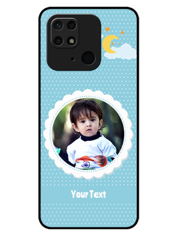 Custom Redmi 10  Power Personalised Glass Phone Case - Violet Pattern Design