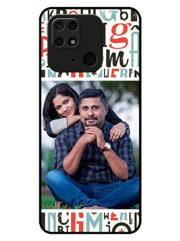 Custom Redmi 10  Power Personalized Glass Phone Case - Alphabet Design