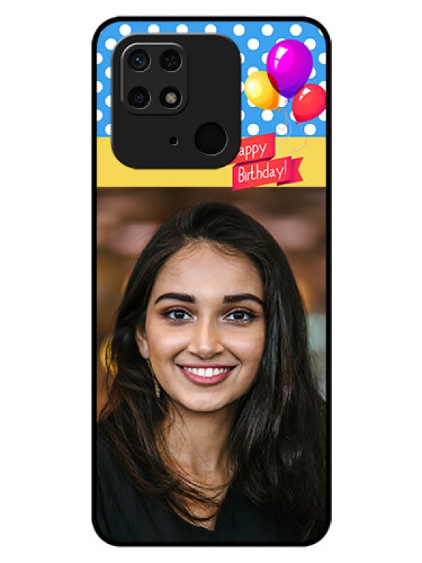 Custom Redmi 10  Power Custom Glass Mobile Case - Happy Birthday Design