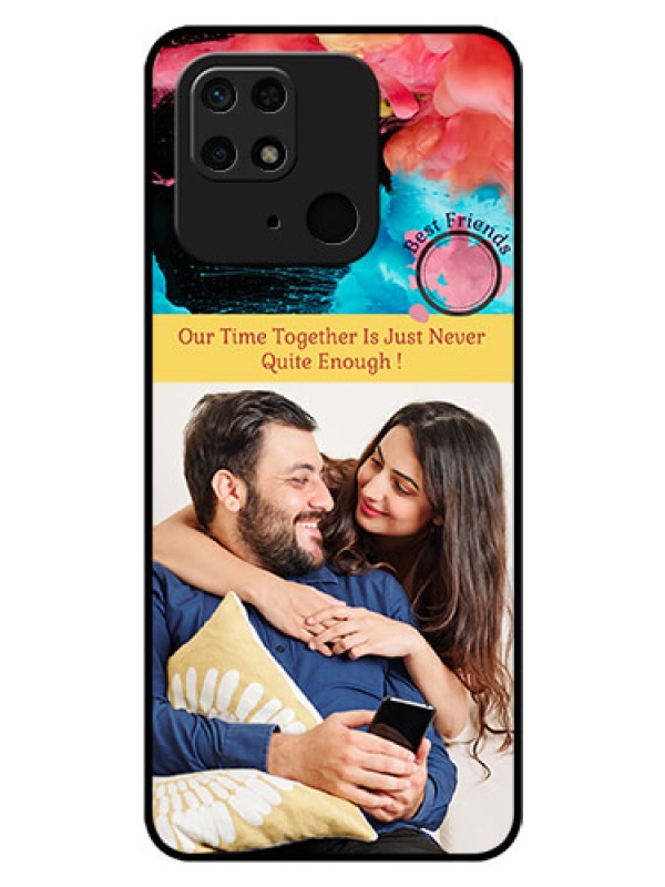 Custom Redmi 10  Power Custom Glass Mobile Case - Quote with Acrylic Painting Design
