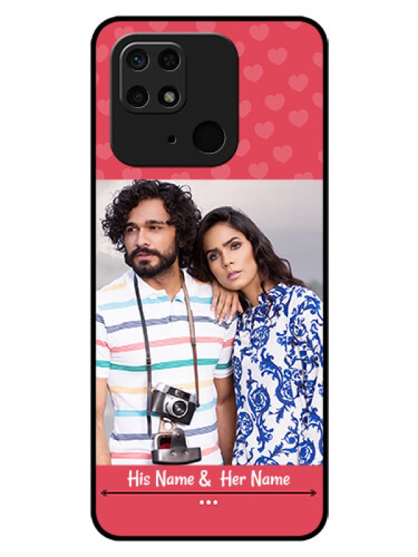 Custom Redmi 10  Power Photo Printing on Glass Case - Simple Love Design