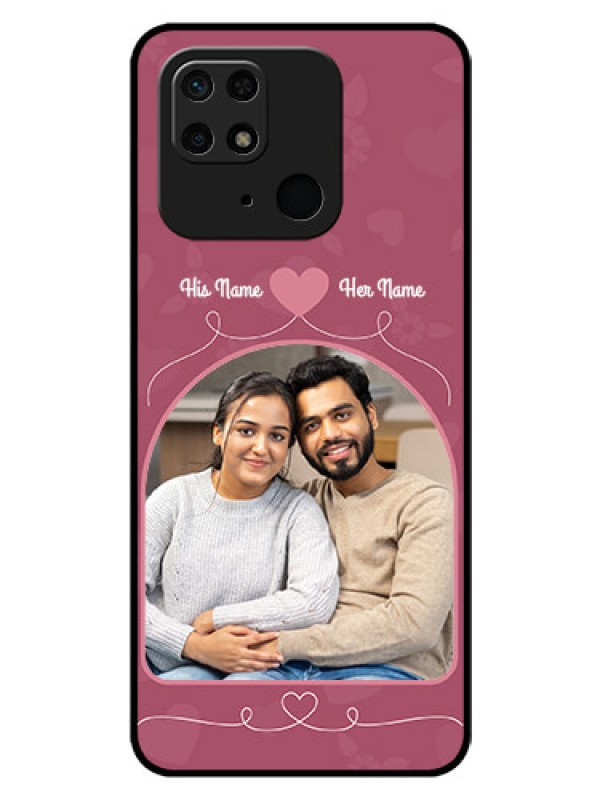 Custom Redmi 10  Power Photo Printing on Glass Case - Love Floral Design