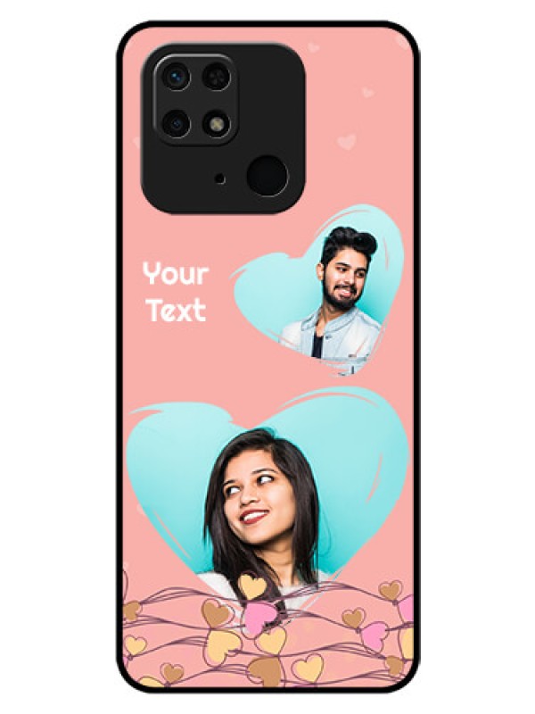Custom Redmi 10  Power Custom Glass Mobile Case - Love Doodle Design