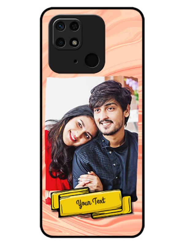 Custom Redmi 10  Power Personalized Glass Phone Case - Marble Texture Design