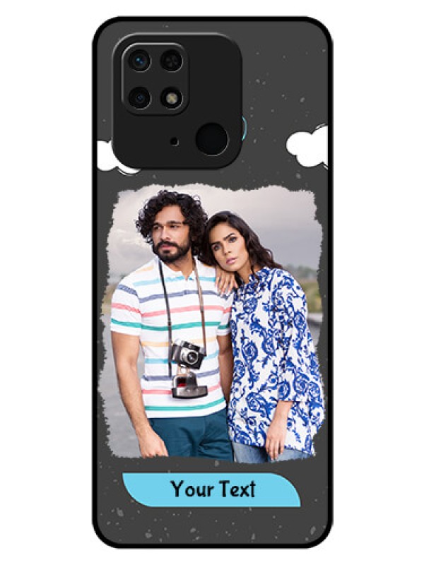 Custom Redmi 10  Power Custom Glass Phone Case - Splashes with love doodles Design