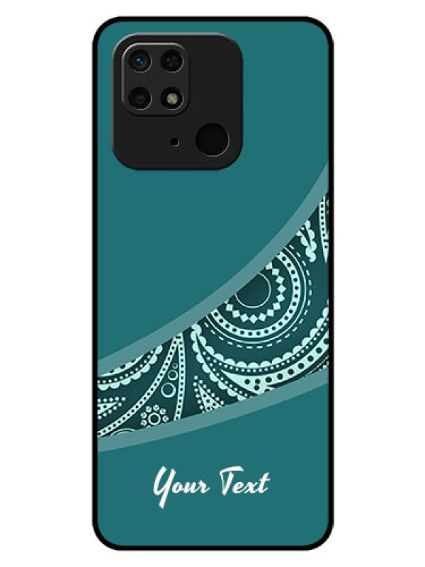 Custom Xiaomi Redmi 10 Power Photo Printing on Glass Case - semi visible floral Design