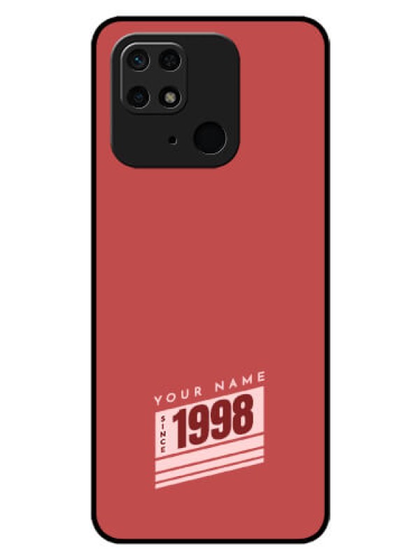 Custom Xiaomi Redmi 10 Power Custom Glass Phone Case - Red custom year of birth Design