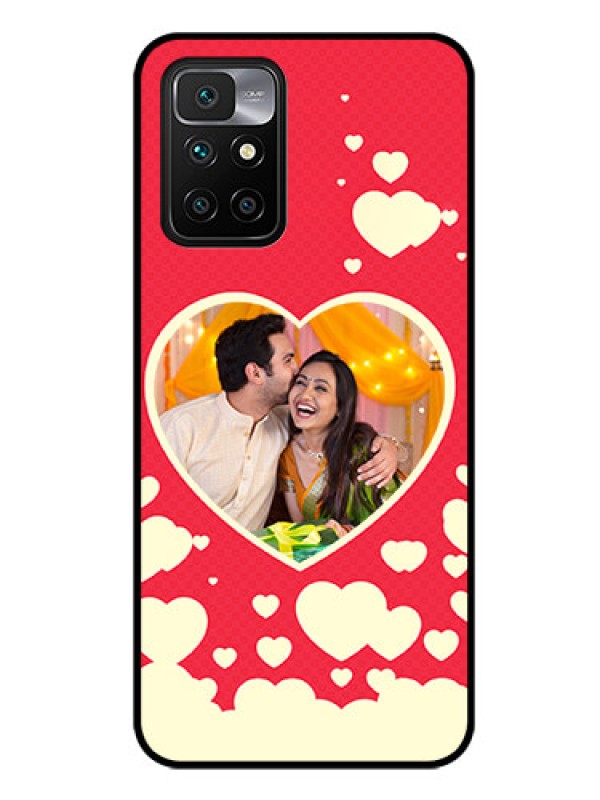 Custom Redmi 10 Prime 2022 Custom Glass Mobile Case - Love Symbols Phone Cover Design