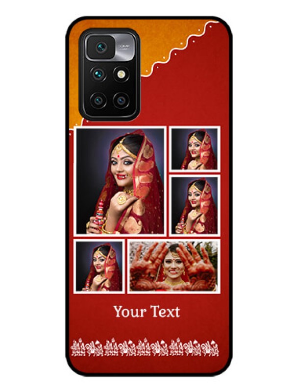 Custom Redmi 10 Prime 2022 Personalized Glass Phone Case - Wedding Pic Upload Design
