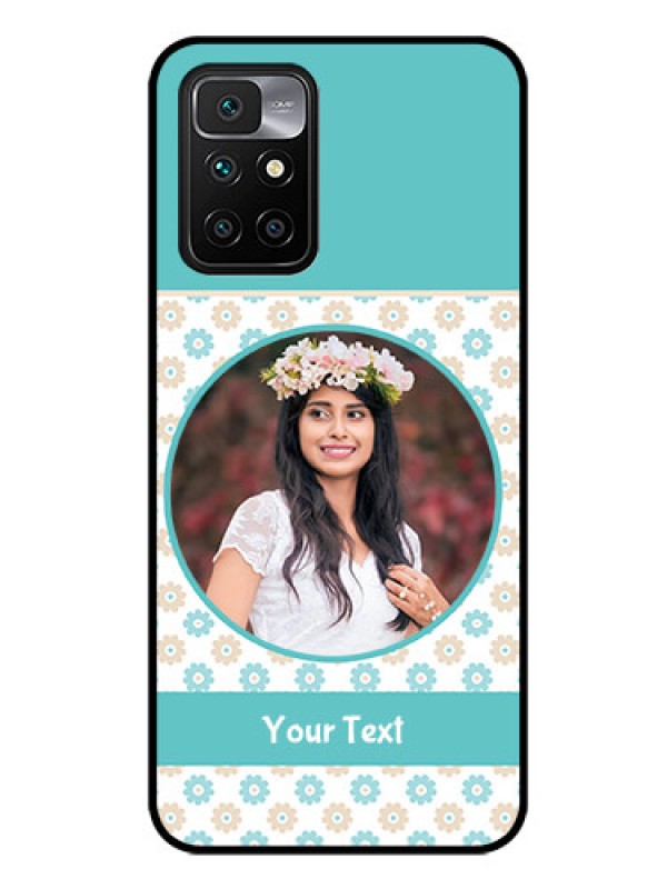 Custom Redmi 10 Prime 2022 Custom Glass Mobile Case - Beautiful Flowers Design