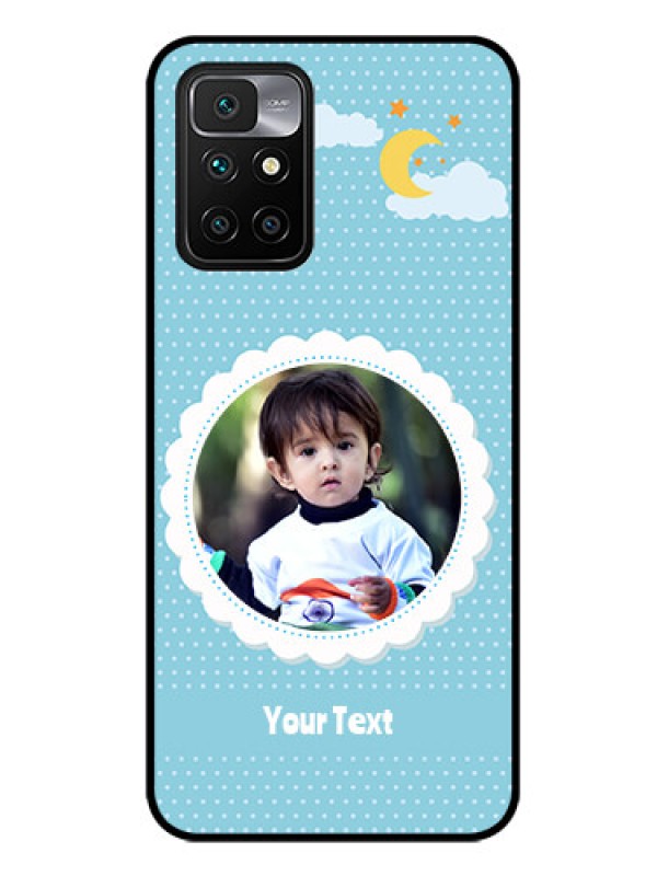 Custom Redmi 10 Prime 2022 Personalised Glass Phone Case - Violet Pattern Design