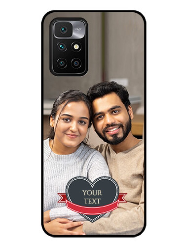 Custom Redmi 10 Prime 2022 Custom Glass Phone Case - Just Married Couple Design