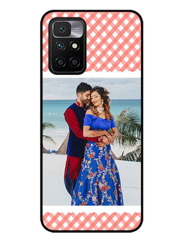 Custom Redmi 10 Prime 2022 Personalized Glass Phone Case - Pink Pattern Design