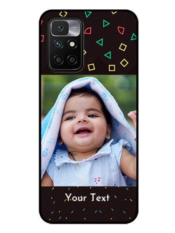 Custom Redmi 10 Prime 2022 Custom Glass Phone Case - with confetti birthday design