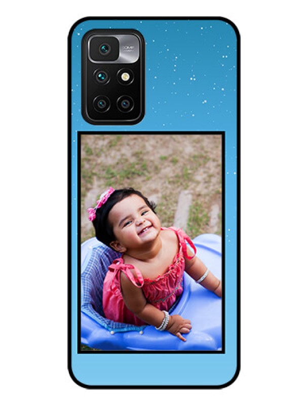 Custom Redmi 10 Prime 2022 Custom Glass Mobile Case - Wave Pattern Colorful Design