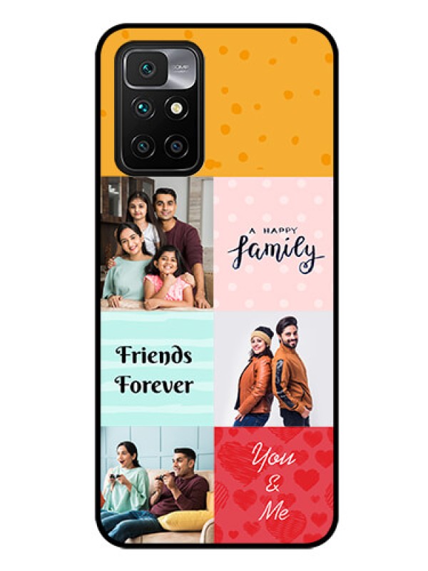 Custom Redmi 10 Prime 2022 Personalized Glass Phone Case - Images with Quotes Design