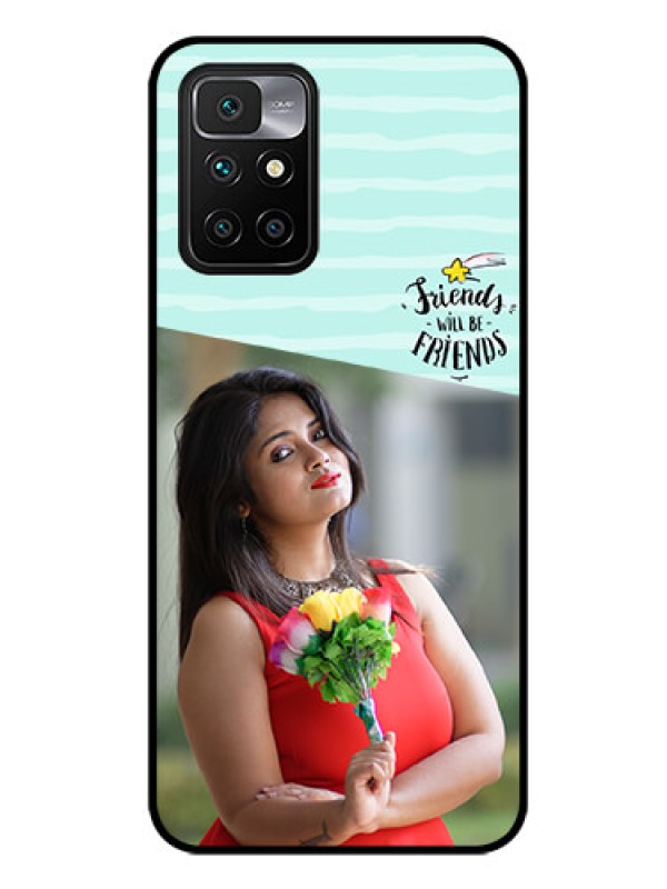 Custom Redmi 10 Prime 2022 Custom Glass Phone Case - Friends Picture Icon Design