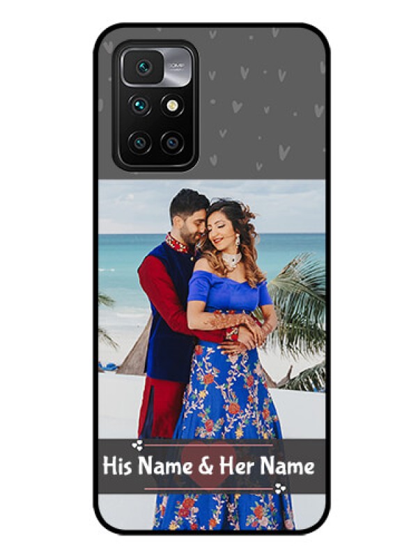 Custom Redmi 10 Prime 2022 Custom Glass Mobile Case - Buy Love Design with Photo Online