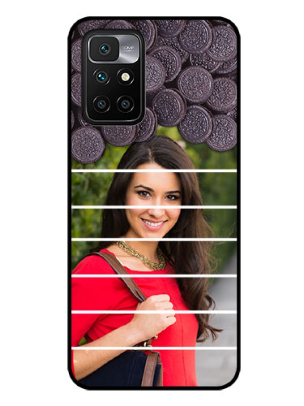 Custom Redmi 10 Prime 2022 Custom Glass Phone Case - with Oreo Biscuit Design