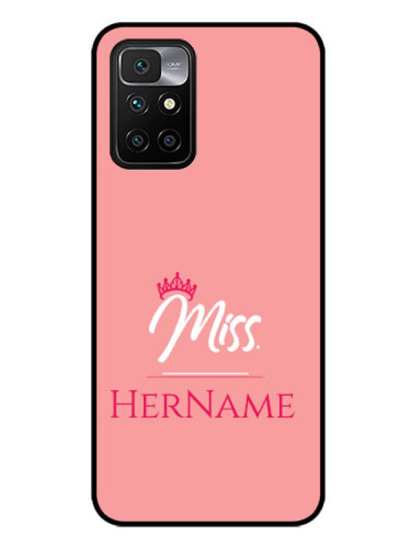 Custom Redmi 10 Prime 2022 Custom Glass Phone Case Mrs with Name