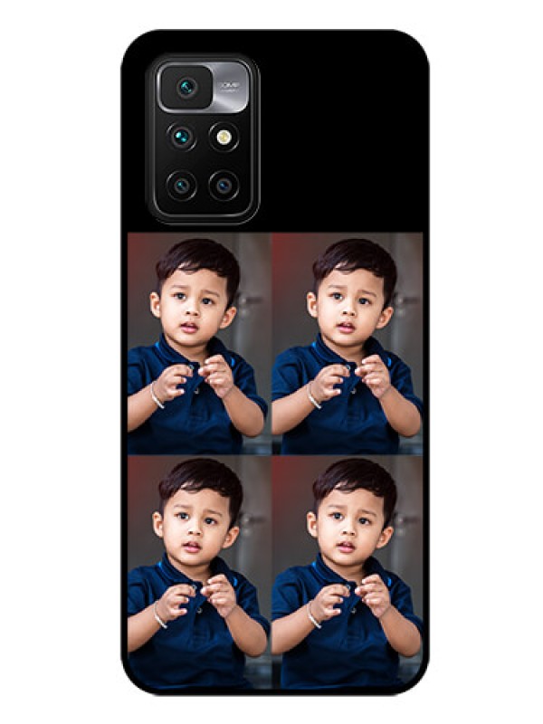 Custom Redmi 10 Prime 2022 4 Image Holder on Glass Mobile Cover