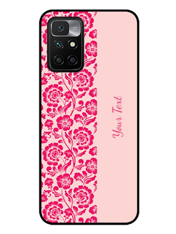 Custom Xiaomi Redmi 10 Prime 2022 Custom Glass Phone Case - Attractive Floral Pattern Design