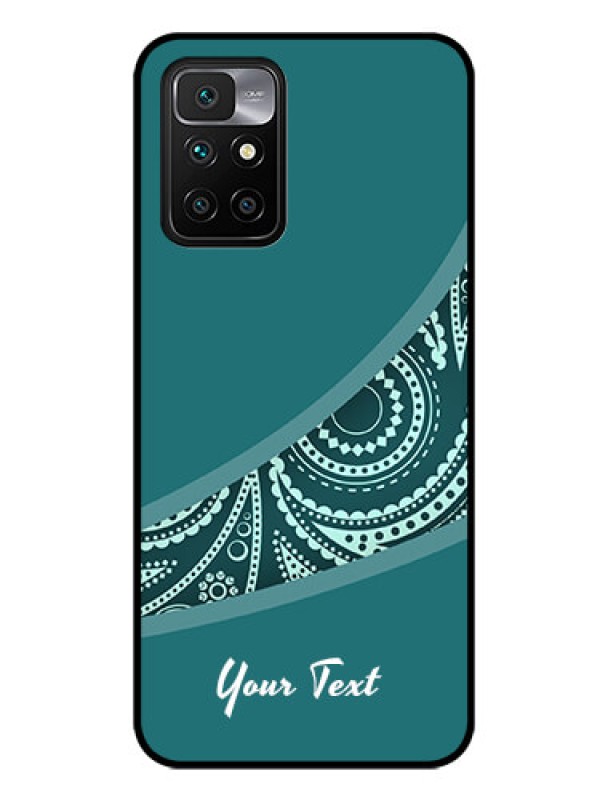 Custom Xiaomi Redmi 10 Prime 2022 Photo Printing on Glass Case - semi visible floral Design