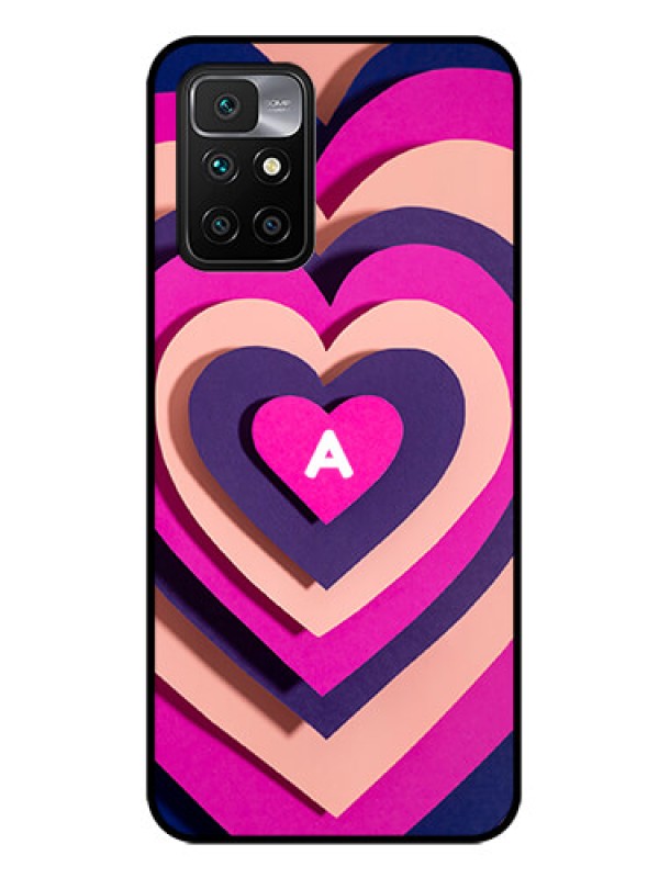 Custom Xiaomi Redmi 10 Prime 2022 Custom Glass Mobile Case - Cute Heart Pattern Design