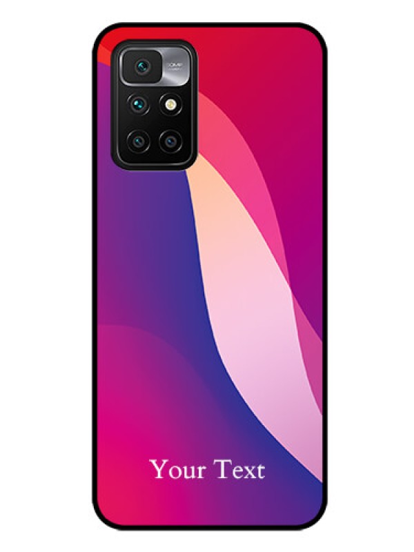 Custom Xiaomi Redmi 10 Prime 2022 Personalized Glass Phone Case - Digital abstract Overlap Design