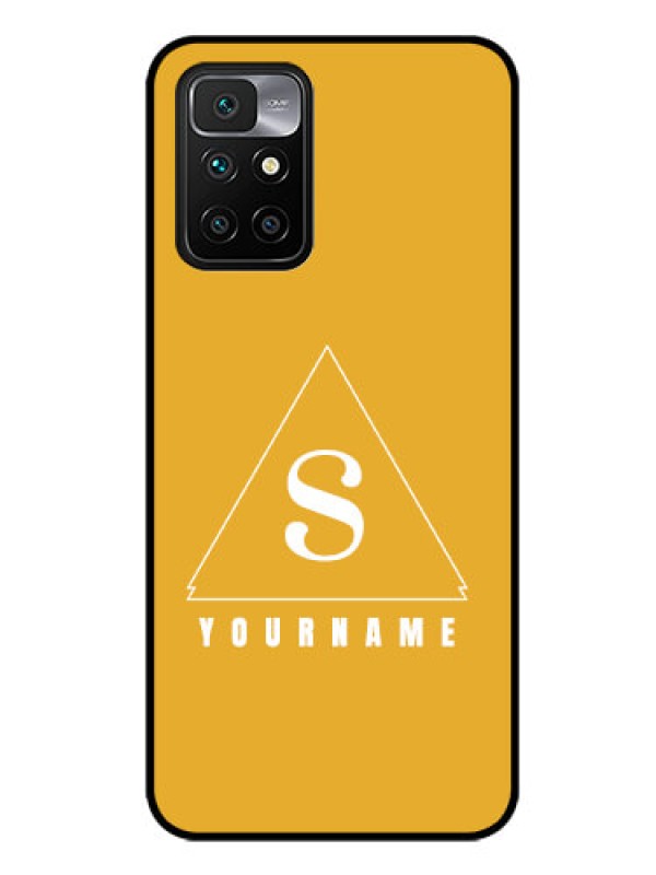 Custom Xiaomi Redmi 10 Prime 2022 Personalized Glass Phone Case - simple triangle Design