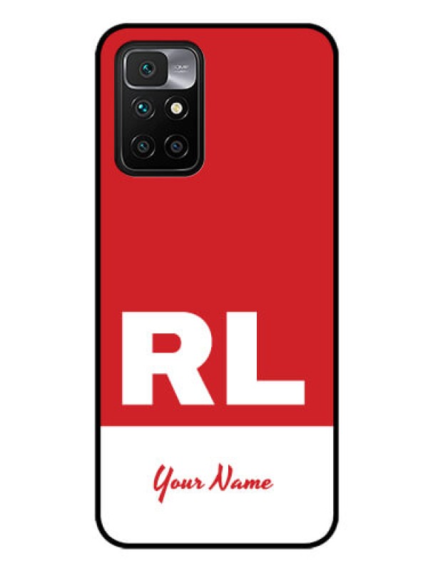 Custom Xiaomi Redmi 10 Prime 2022 Personalized Glass Phone Case - dual tone custom text Design