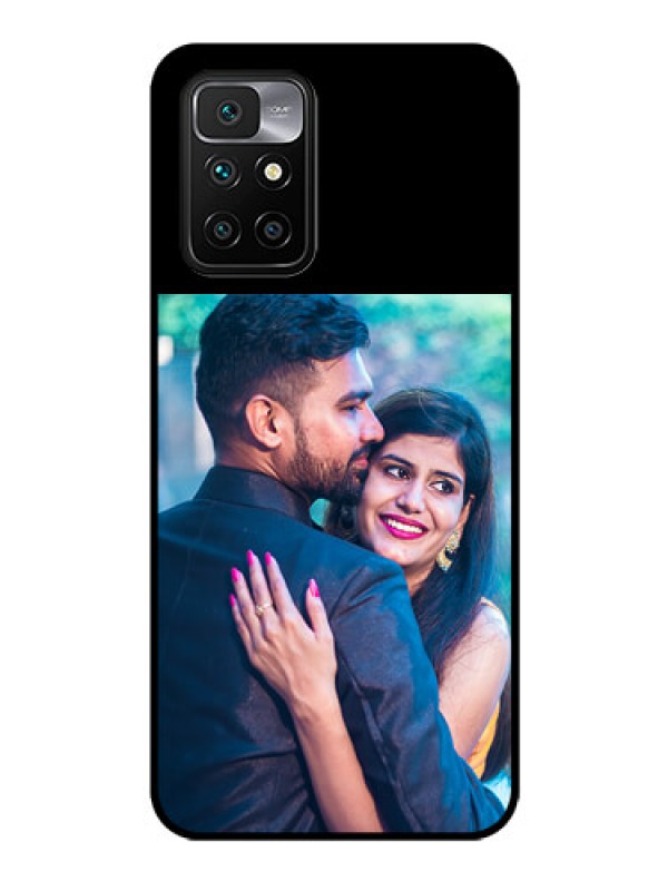 Custom Redmi10 Prime 2022 Custom Glass Phone Case - Upload Full Picture With Custom Color Design