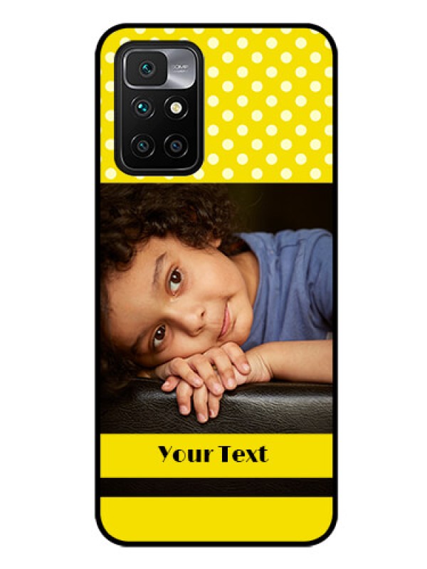 Custom Redmi 10 Prime Custom Glass Phone Case - Bright Yellow Case Design