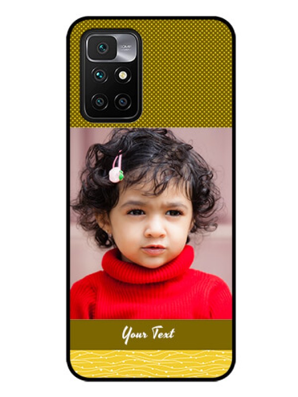 Custom Redmi 10 Prime Custom Glass Phone Case - Simple Green Color Design