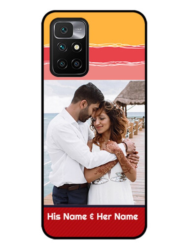 Custom Redmi 10 Prime Custom Glass Mobile Case - Colorful Case Design